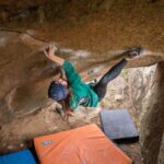 Angie Scarth-Johnson Instagram - La pedriza📝 Nolekita v11 (8a)✅ My first time bouldering in la pedriza , and wOaHh so Beautiful. There’s just so much rock , how did Spain get so lucky?!!?🪨🤍 today I learnt how Granite bouldering does all sorts to your skin.🥲 📸 @talomartin photographer & total la pedriza walking guide book 😂❤️ @jorge.diazrullo (3rd pic) on his flash of nolekita ✅💪🏽 #spanishmachinery @redbullau @climbing_anchors @thenorthface_aunz @tenayaclimbing @camp1889 @mytendon @cvok9c @climbersagainstcancerofficial @climbskinspain @frictionlabs #neverstopexploring #tenayaclimbing #climbinginspain #womanclimbers #climbskin #chalkupless #newstandardinchalk #climbinganchors #tenayaathlete