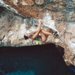 Angie Scarth-Johnson Instagram - Reel Rock 8 was the first proper climbing film I had ever watched.. Mum got me tickets to the local screening but I really wasn’t into watching climbing films. By the end of the night I left that cinema with a little fire in my heart for climbing.. I was so new to the sport and it was also the first time in my short life I ever really felt inspired by something. The Reel Rock tour was my insight to worldly climbing and climbers before instagram really became the thing. It was also the First time I heard about @hazel_findlay, I found out shortly after she would be coming to Australia for the tour. I very clearly remember putting on my favourite dress just to meet her , and then putting some shorts on underneath just incase she wanted to Boulder some of the tables at the venue with me.😂 I was such a fan girl of both her and the films made by @reelrock (pic3) it really feels crazy to be going into a Reel rock tour myself and .. WITH hazel !!! 📸 @honngy @thenorthface @reelrock @redbull @thenorthface_aunz @thenorthface_climb @redbullau @tenayaclimbing @camp1889outdoor @climbskinspain