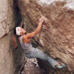 Angie Scarth-Johnson Instagram - Orgasmico v10✔️ little hair dab on the rock, don’t come for me. 🚨gotta say this one was pretty solid for a 10. @thenorthface @thenorthface_climb @thenorthface_aunz @redbull @redbullau @tenayaclimbing @camp1889outdoor @climbskinspain @