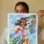 Anindita Bose Instagram – I am the happiest when I am creating something. There can be no life without art. 
.
.
🌺 PRINTS AVAILABLE 🌺
.
.
DM for details 
.
.
.
Wearing this beautiful & apt shirt by @dorii_calcutta 
.
.
.
#instagood #insta #art #artistsoninstagram #illustration #watercolours #takdah #hillstation #india #aninditabose #leopard #reelsinstagram #reels #illustrationartists #catlover #catsofinstagram #printmaking #print
