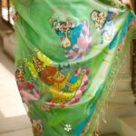 Anindita Bose Instagram - Happy Dussehra 🪷 This Durga pujo deck up in this sheer green handwoven ensemble with Durga motif embroidered on the Anchal and blouse back. The lotus detailing with intricate border created all over the saree evokes a sense of eternal beauty, making it suitable for any time of the day. May it be your pandal hopping session or quick meet-ups with your friends, ace the look with elegance and in style. Pictures @bijaya_datta @shyanjit0707 Location @therajbaribawaliofficial HMU @abhijitpl2 @ginni_love21 @sanandalaha Styling @stylebysumit Saree @sayantighoshdesignerstudio #sayantighoshdesignerstudio #sayantighoshpujocollection2023 #festivecollection #festivewear #durgapuja2023 #maaasche #duggadugga #nabami #navadurga #durga #durgasaree #durgablouse #organzasaree #handembroidery #lavender #instagram #insta #instadaily