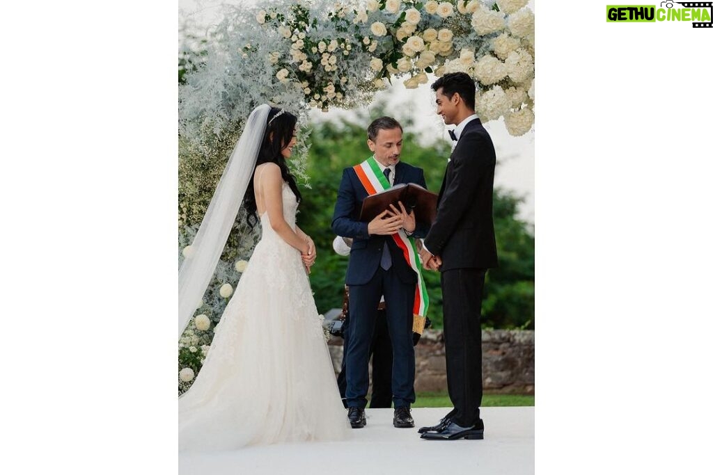Anirudh Pisharody Instagram - Thank you Vogue India for sharing the best day of our lives 💙 @vogueindia “Anirudh Pisharody (@anirudh.pisharody) and Jill V Dae’s (@jillvdae) love story, born from a chance encounter in their college grocery store’s parking lot, culminated in a magical Roman wedding that beautifully merged their Indian and Chinese roots. The fairy tale wedding at Castello Odescalchi di Bracciano, a medieval lakeside castle, featured a harmonious mix of Chinese tea ceremony, Indian kalyanam, and Western traditions. At the link in bio, Praachi Raniwala (@praachiraniwala) shares more details of their serendipitous day.” 📸: @danieletorella_photography 💍: @2wedinrome Castello Orsini-Odescalchi di Bracciano