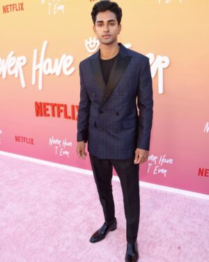 Anirudh Pisharody Instagram - Still reeling from last night 😵‍💫🤯 Thank you SO MUCH to everyone who showed up and supported NHIE S3! 

Shout out to @mindykaling and @loulielang for bringing me into this family 🙏✊🏽 And to my ABSOLUTELY AMAZING castmates, love being on this ride with you and can’t wait for the world to see our work! Lastly, thank you to @jillvdae for being my forever date and forever supporting me ❤️ 

@neverhaveiever S3 is out NOW, only on @netflix 
—
💈💇🏾‍♂️: @simonegrooming 
🪡: @mrfabioimmediato 
🧥: @dsquared2 
👨🏻‍💼👩🏾‍💼: @robertadamstein @talentworksagency @sechelpr

#neverhaveiever