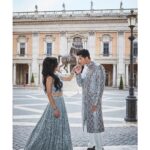 Anirudh Pisharody Instagram - The Sangeet of our dreams 💎 Thank you @shopkynah and @seemagujraldesign for the icy fits to dance the night away in! Read more on Vogue India now ➡️ (Link in bio) 📸: @francescorussotto_photographer @danieletorella_photography 💍: @2wedinrome Musei Capitolini, Campidoglio, Roma