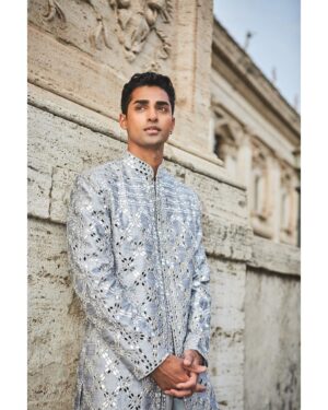 Anirudh Pisharody Instagram - The Sangeet of our dreams 💎

Thank you @shopkynah and @seemagujraldesign for the icy fits to dance the night away in!

Read more on Vogue India now ➡️
(Link in bio)

📸: @francescorussotto_photographer  @danieletorella_photography
💍: @2wedinrome
