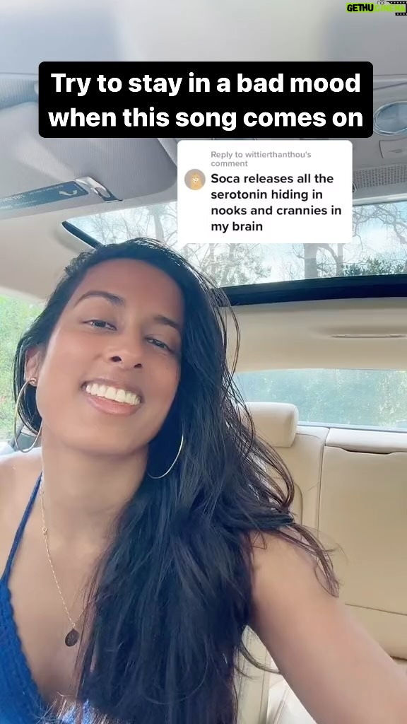 Anjulie Persaud Instagram - If you need a little mental health elixir try some soca music 💃 #guyanese #carribean #mentalhealth #seratonin #desi #trinidad #trinidadandtobago🇹🇹