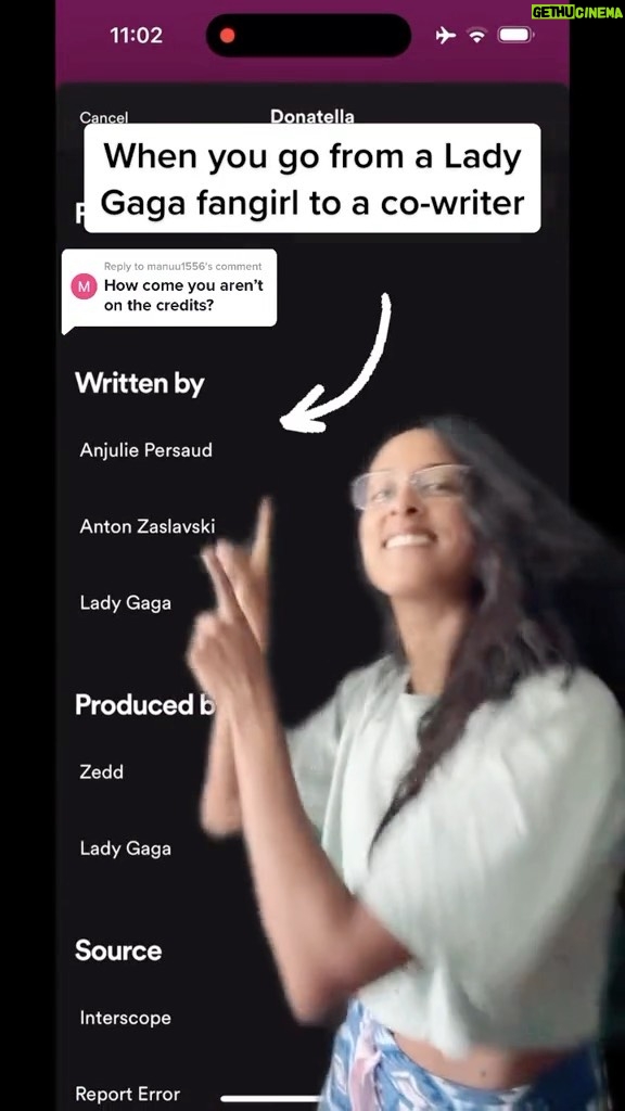 Anjulie Persaud - 0.9K Likes - Official songwriting credit!! #songwriter #ladygaga #artpop #credit