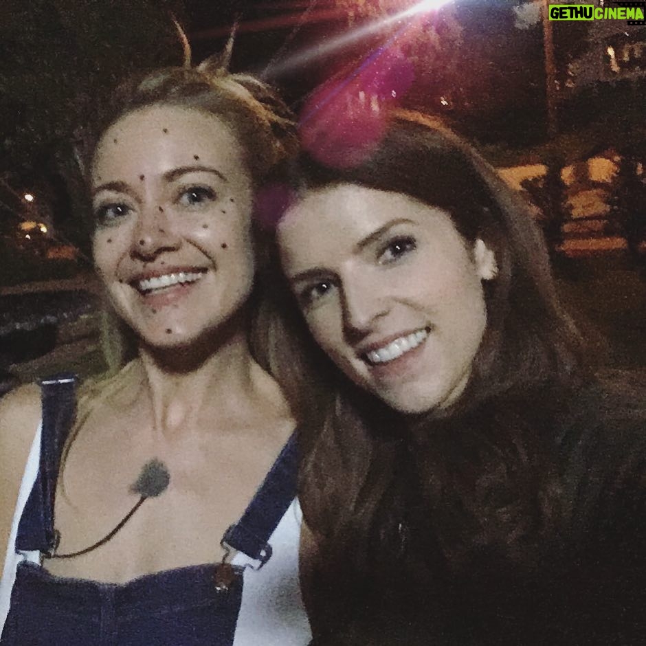 Anna Kendrick Instagram - costar goes hard with the drawn-on freckles