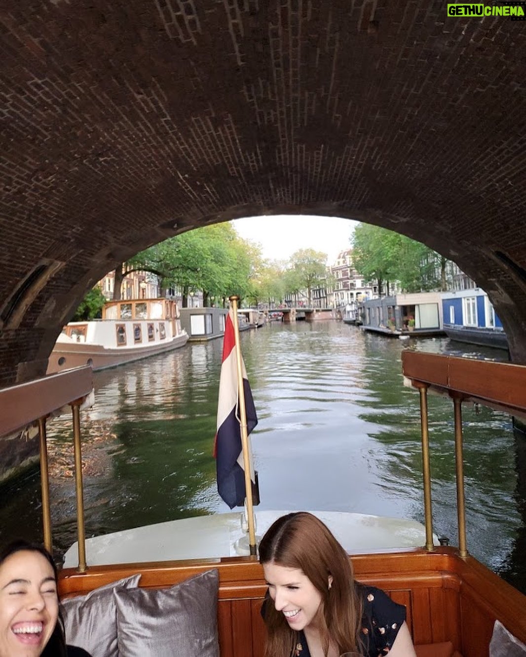 Anna Kendrick Instagram - It’s great when you know you should get some work done, pack, rest up, fight the jet lag, be responsible, and three beautiful people pull up in a boat like they’re in a GD movie about morally bankrupt women of leisure and ur like, yeah ok lemme borrow ur glasses. 💙💙🇳🇱