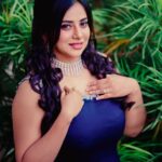 Anna Rajan Instagram - Its not about being noticed , its about being remembered MUA @vini_makeup_artist_ Costume @vedas_bridalstudio #annaspeeks #lichi #actress #smile #blue #tamilcinema #telugu #teluguactress