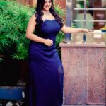 Anna Rajan Instagram - Its not about being noticed , its about being remembered MUA @vini_makeup_artist_ Costume @vedas_bridalstudio #annaspeeks #lichi #actress #smile #blue #tamilcinema #telugu #teluguactress