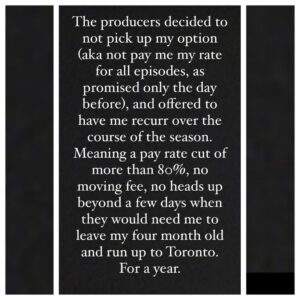 Anna Wood Instagram - Per request, this dumb ass experience is added to the grid. Share and bitch with your friends! Acting is life. Showbiz is bust. 🎭

Edit: I had already shot the first season. The pick up and move were for season two.