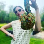 Anna Wood Instagram - Well I was originally going to a certain premiere of a certain movie with a certain man I love in it. But I ain’t no scab, hunty. #SagStrike #UnionStrong #payyourartists I can’t help but feel honored and thankful to the amazing upstate designers I was lucky to collab with on this insanely cool lewk. To @eleven.six for this modern, timeless, comfy, elevated, effortless dream dress: THANK YOU! To @madebymle for this functional art that both glams me up tenfold, makes the room sparkle, and hides my snacks: THANK YOU! And of course to @waginnboarding for always welcoming my poodle with open arms: THANK YOU! Hair/make up: me 😎 Glasses: @dleyewear Shoes/bracelet/earrings: @prada Photography/resident hottie: @danedehaan