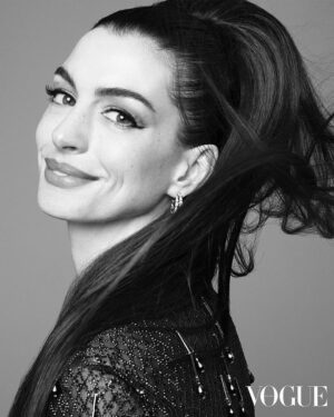 Anne Hathaway Instagram - @voguehongkong and I will just leave these here… ✨ Thank you @bulgari for bringing the sparkle - and glam squad extraordinaire @hairbyorlandopita and @tyronmachhausen for your artistry.

Photographer: @studio_jackson 
Stylist: @denagia 
Producer: @alexeyg @agpnyc 
Makeup Artist: @tyronmachhausen 
Hair Stylist: @hairbyorlandopita 
Manicurist: @jinsoonchoi 
Set Designer: @gerardsantos_ 
Casting: @jilldemling #CreativeCastingAgency
Tailor: Christine Gabriele @larsnordstudio 
Gaffer Assistants: David Jaffe & Donna Viering
Fashion Assistants: Laura Spriet & Dunya
Digital Technician: Andrew Lawrence
Production Assistant: Alex Ernst
Set Design Assistant: Jon Nellen
