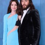 Anne Hathaway Instagram - So grateful to have been on team #wecrashed!! This was such a huge undertaking- during a pandemic, no less- and I am blown away by each and every person who worked on this show- thank you! And to my wild, fun, inspiring partner-in-not-technically-crime @jaredleto, while I can’t say if we successfully elevated the world’s consciousness, you 100% elevated my game. Working with you has been a career highlight, and finally meeting you has been a velvet-clad delight 😊 Tune in to the first three episodes tonight on @appletvplus!
