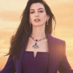 Anne Hathaway Instagram - “With its intricate mosaic design inspired by the Mughal Empire, the Oriental Mosaic necklace symbolizes bold magnificence. It makes you feel as only Bulgari High Jewelry can.” Starring @annehathaway Shot by @davidsimsofficial Video making-of by @atravisio Directed by @maxim.derevianko Music by @guazzonemarco #Bulgari #BulgariHighJewelry #BulgariMediterranea #MagnificenceNeverEnds