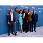 Anne Hathaway Instagram - So grateful to have been on team #wecrashed!! This was such a huge undertaking- during a pandemic, no less- and I am blown away by each and every person who worked on this show- thank you! And to my wild, fun, inspiring partner-in-not-technically-crime @jaredleto, while I can’t say if we successfully elevated the world’s consciousness, you 100% elevated my game. Working with you has been a career highlight, and finally meeting you has been a velvet-clad delight 😊 Tune in to the first three episodes tonight on @appletvplus!