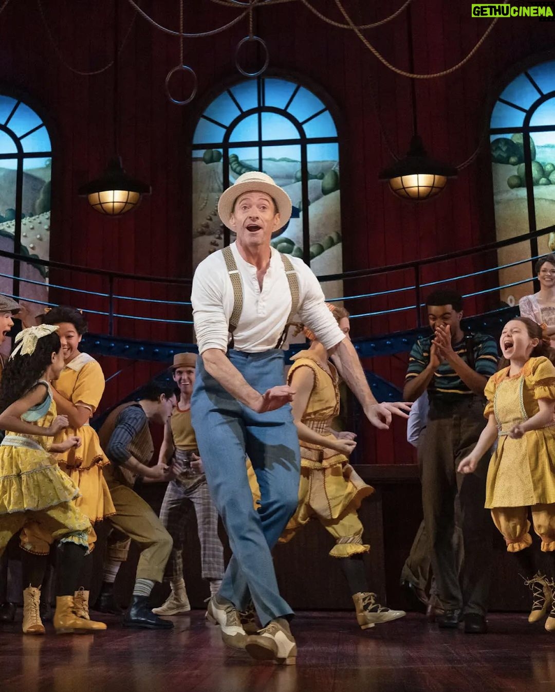 Anne Hathaway Instagram - Last night I was lucky enough to witness the explosion of joy that was the opening night of #TheMusicMan on Broadway! Congrats to all involved and hats off to my wonderfully talented (and just plain wonderful) friend @thehughjackman! Thank you Barry Diller for an incredible evening. Photo Credits: 1. Sara Krulwich / @nytimes 2. Julieta Cervantes 3. Bruce Glikas / FilmMagic