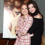 Anne Hathaway Instagram - So, it seems impossible, but somehow everything that came before was just a warm up…my dear friend, work-wife, and all-around wonder @jessicachastain gives her finest, most daring, and most flat-out astonishing performance yet in The @eyesoftammyfaye. I’m tickled and inspired beyond measure that her ten-year journey toward getting this movie made has resulted with such an unparalleled triumph. She is off the charts brilliant—go see for yourself!