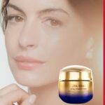 Anne Hathaway Instagram - ✨ Love having @shiseido and #VitalPerfection in my life ✨ #ShiseidoSkincare #PotentialHasNoAge #SafflowerRED™