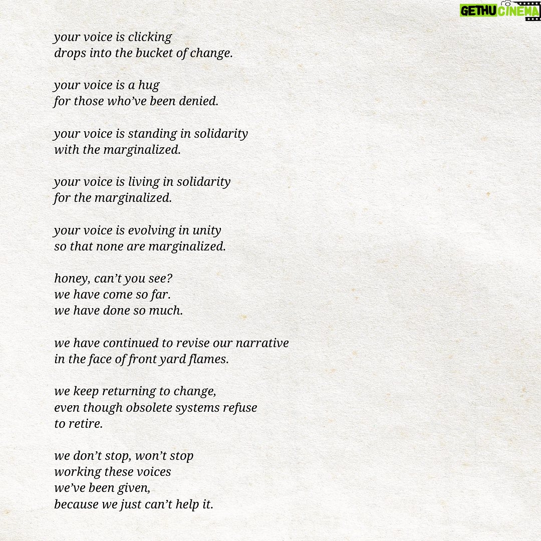 Anne Hathaway Instagram - Please read this poem by the great @beausia and be good to each other. And yourself.