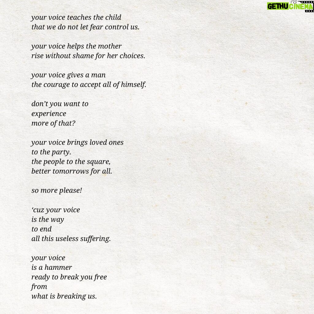 Anne Hathaway Instagram - Please read this poem by the great @beausia and be good to each other. And yourself.