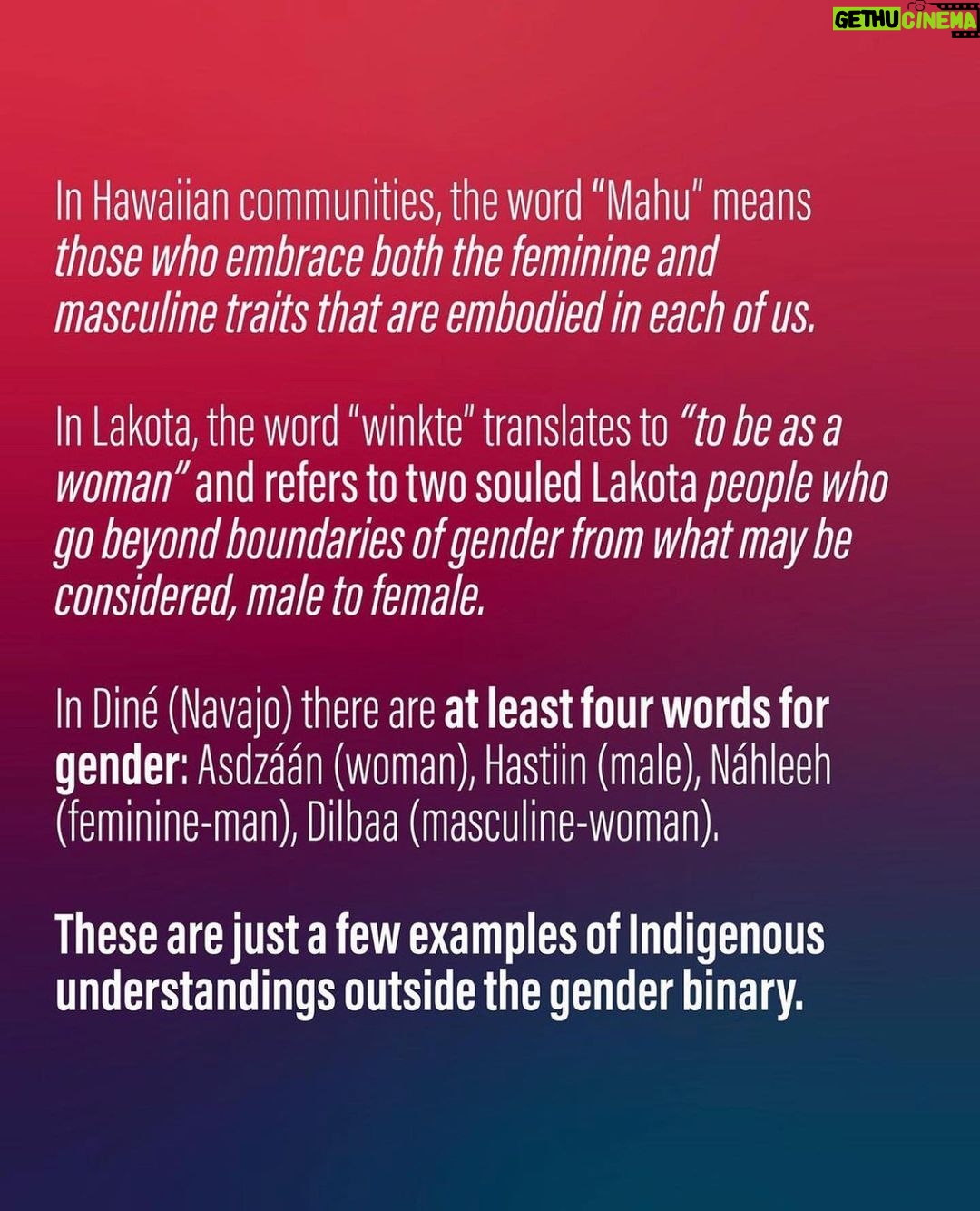 Anne Hathaway Instagram - This spoke to me so deeply today. Reposted with gratitude from @_illuminatives. We honor two spirit, queer, transgender, and other gender identities that existed way before colonization. We acknowledge these experiences and voices during #WomensHistoryMonth. #TransDayofVisibility #TDOV