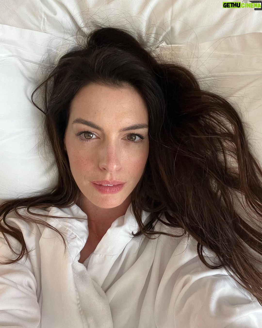 Anne Hathaway - 6.8 Million Likes - Swipe right for a warm surprise…