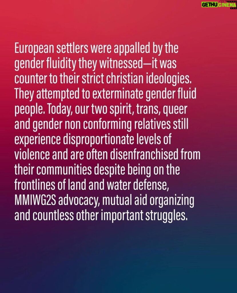 Anne Hathaway Instagram - This spoke to me so deeply today. Reposted with gratitude from @_illuminatives. We honor two spirit, queer, transgender, and other gender identities that existed way before colonization. We acknowledge these experiences and voices during #WomensHistoryMonth. #TransDayofVisibility #TDOV