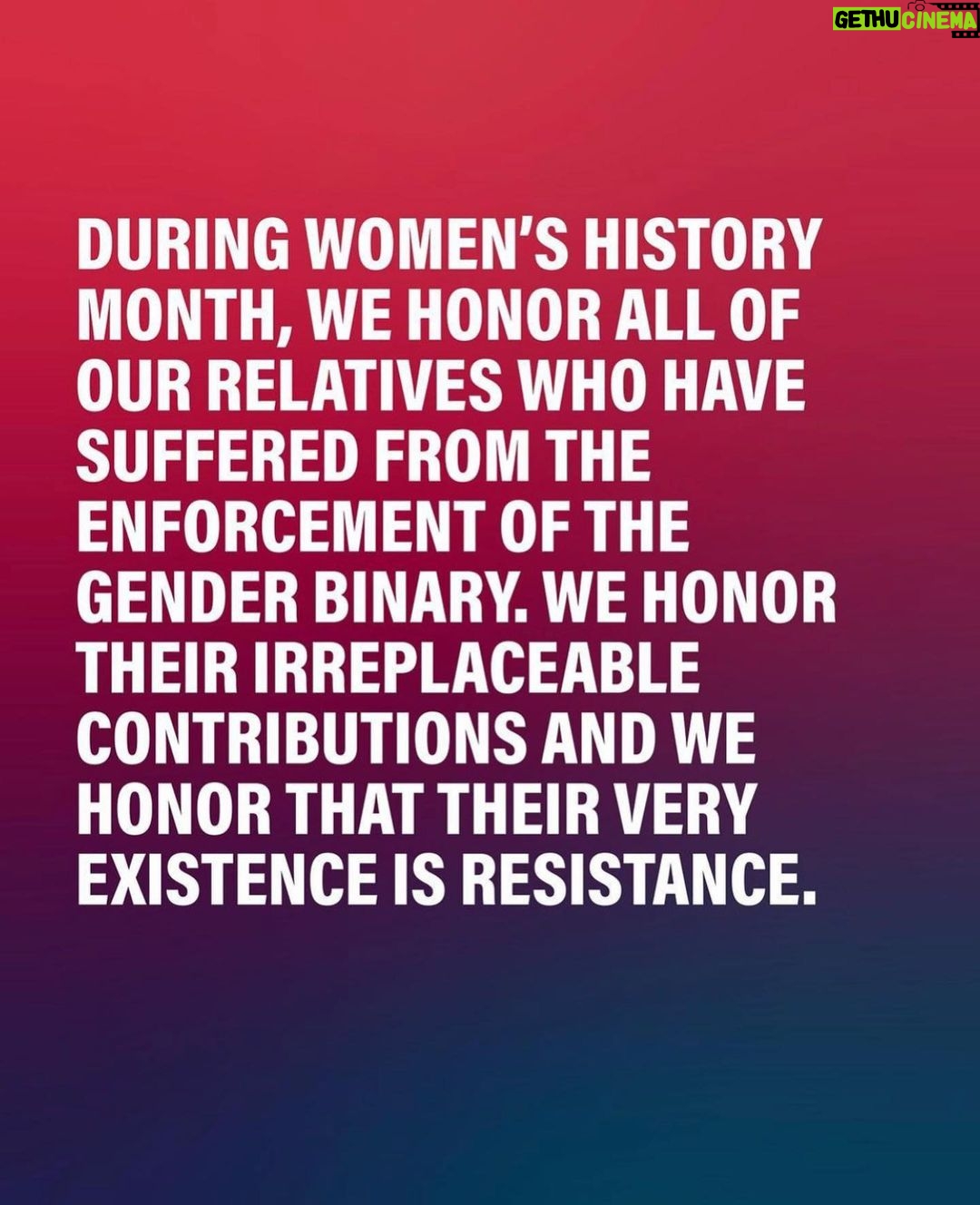 Anne Hathaway Instagram - This spoke to me so deeply today. Reposted with gratitude from @_illuminatives. We honor two spirit, queer, transgender, and other gender identities that existed way before colonization. We acknowledge these experiences and voices during #WomensHistoryMonth. #TransDayofVisibility #TDOV