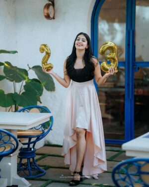 Ansha Mohan Instagram - @ 23 in my fantasy world 👀🥂#may4 

.
Mua @popyz_beauty_lounge 
Click @frame_catcher_weddings.in 
Venue @the_courtyard_official 
Cake @cakesandmoreeee 

.

#photo #photoshoot #photooftheday #instagood #instamood #instadaily #ootd #ootdshare #outfitoftheday #streetstyle #trend #photography #lookbook #goodhairday #photomood #shootmode #fashion #fashioninspo #style #styleinspo #girlpower #styleicon #fashionable #fashionnova #fashionblogger #styleblogger