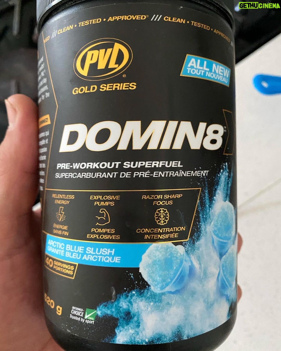 Anthony Carelli Instagram - My sleep has been off lately, and it’s affecting my morning workout energy, thankfully there is #domin8 to help me through! @pvl Woodland Beach