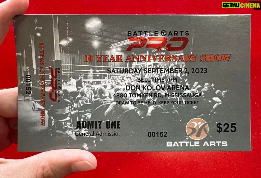 Anthony Carelli Instagram - This ticket will get you 4 things: 1. admission to Mr. Ishikawa‘s grappling seminar Friday, September 1st at 6 PM 2. ￼admission to the 10 year anniversary show on September 2nd at 7 PM. 3. And entry into the raffle. And 4. admission to the after party immediately after the show. All for $25. If you’re staying home this Labour Day weekend, finish up the summer with a bang! with some affordable family friendly fun. You’re also supporting Ontario independent ProWrestling, & contributing to the education of our up-and-coming future stars! #Mississauga
