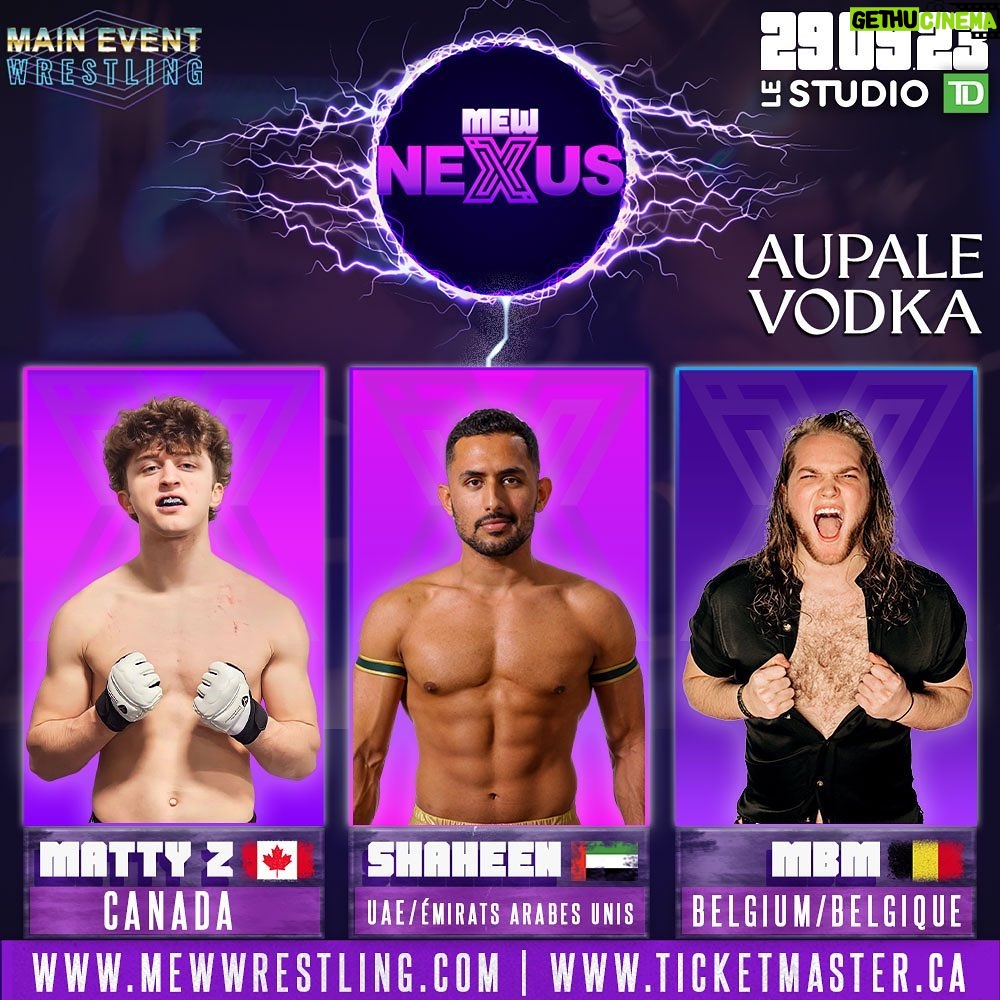 Anthony Carelli Instagram - MEW President Santino takes on YouTube sensations, the Haroon Twins! The Russian Dynamite Masha Slamovich looks for a dream debut when she goes for MEW gold against Seleziya Sparx, Rose and "the Mountain" Vanessa Kraven! Yayne Harrison searches for answers after Beastking FTM turned on his apprentice, the "Franchise" finally gets one step closer to Michael "The Mind" Paterson and a 3-way international showcase match! Tickets šļø Link in bio. #mewwrestling #maineventwrestling #mew #Santino #haroontwins #youtube #prowrestling #womenswrestling #dubaiwrestling #dubaiwrestler #montreal #ashleydamboise #vanessakraven #MashaSlamovich ā at Le Studio TD.