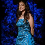 Anupama Gowda Instagram - Sunday blues 😀💙 Suvarna jackpot @starsuvarna 💙 Outfit: @shreevaraadesignstudio Styling: @tejukranthi Assisted by: @khushi_jagadisha Jewellery: @thedesisoul MUA: @makeover_by_rohiniaarya @makeoverwith_vandana PC: @raghavstudios Bangalore, India