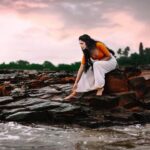 Arjun Kamath Instagram – Every once in a while, she would visit the sea in a sweet attempt to escape the world as she knew it. There, she would admiringly sit with her childlike enthusiasm, forever in awe of the pearly waves and how they swooned night and day. She’d watch the waves approach and recede, tickling her soft feet upon each tryst. Only seldom would she break the silence with her sweet singing, as an enchanting melody took over the salty air for a brief moment. And just like that, this simple bond that she shared with the sea defied all sense. For this was the only place where she felt at home, where she’d visit to replenish her happiness. What she loved the most about these visits was how much she enjoyed listening to the waves, as if they were talking just to her. And in this gentle act was a profoundness that made her union with the sea all the more beautiful to behold.

Actor- @shriya.pilgaonkar 
Costume designed and styled by- @wardha_ahamed 
Make-up- @makeupartistkarishmabajaj 
Public Relations- @theitembomb 
Accessories- @creativegemsandjewels 

#CapturedOnCanon with a Canon EOS 5D Mark IV 

#portrait #actress #sunrise #orange #sea #waves #rock #photography #arjunkamathphotography #mumbai #instagood #instagram #DoGreatWithCanon #MentorsInFocus #EOSMaestro #shriyapilgaonkar