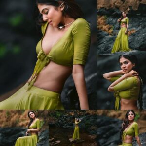 Arjun Kamath Instagram - The full set! 

It is invigorating to sometimes dive into a different visual style than what you follow in photography. For this shoot with Malvika, I curved away from my usual style of dramatic imagery and simply let the soothing environment and her gripping eyes do the talking. The experience indeed came as a breath of fresh air, for it is a singular experience to photograph in the lap of nature, amidst the melody of chirping birds and the shade of violet skies.

#green #actress #portrait #photography #arjunkamathphotography #nature #sunset
