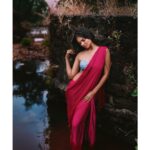 Arjun Kamath Instagram - There's a mystical land out there, where dusk is laced with whispers of magic and each new dawn comes with mesmerising reveries. In its most beautiful corner, you'll find her, gracefully engrossed in her own little world. Her eyes gleam with dreams from a place faraway and her lips hide spellbinding secrets. No one knows where she comes from, but they all still pin their hearts to her mystery and charm. That's how beauty is in this land—elusive but everlasting in memory, within reach but hard to attain. Actress- @malavikamohanan_ Costume designed and styled by- @wardha_ahamed Make-up- @makeupartistkarishmabajaj Hair- @nishisingh_muah Public Relations- @theitembomb Accessories- @creativegemsandjewels #CapturedOnCanon with a Canon EOS 5D Mark IV @canonindia_official #portrait #actress #malavikamohanan #nature #green #pink #sunlight #sky #pond #water #rocks #photography #arjunkamathphotography #DoGreatWithCanon #MentorsInFocus #EOSMaestro #malavikamohanan #bollywood #instagood #instagram
