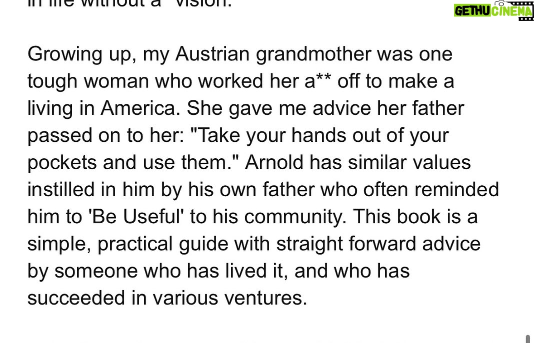 Arnold Schwarzenegger Instagram - THANK YOU, THANK YOU, THANK YOU. I love hearing your reviews of Be Useful. But most of all, I love hearing that it is helping you. My vision now is everyone carrying around a copy of the book building a world of positive people with a purpose.
