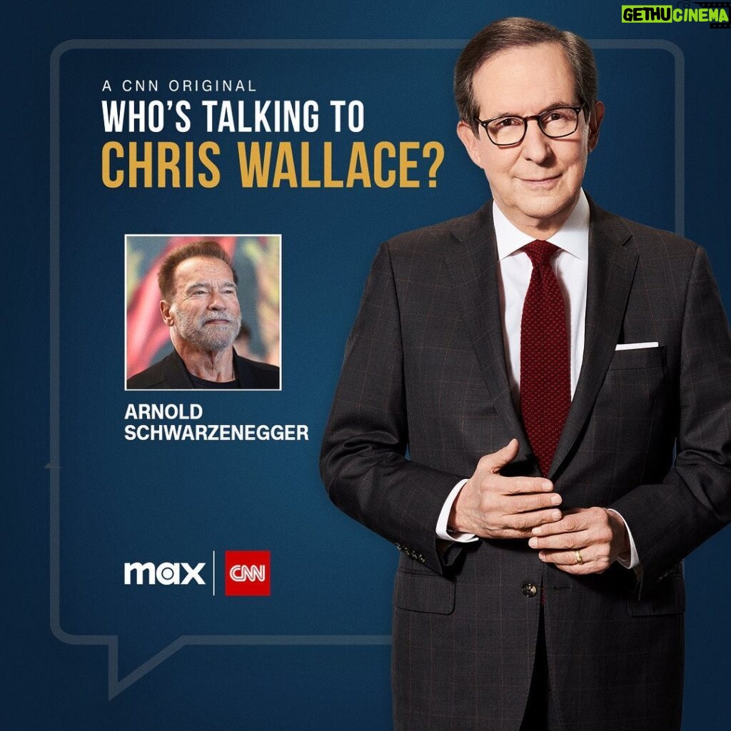 Arnold Schwarzenegger Instagram - I joined #ChrisWallace this week to talk about my new Netflix series “FUBAR”, documentary “Arnold”, and my mission to bring more positivity to the world. Tune in tonight on @CNN at 10pmET or anytime @streamonmax