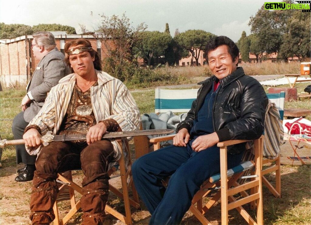 Arnold Schwarzenegger Instagram - I just heard the news that my sensei, Kiyoshi Yamazaki, passed away. He was a wonderful man and a fantastic teacher who made me believable as Conan the Barbarian with his sword training. When I say no one is self-made, this is what I mean. Who knows if Conan would have been a success if Sensei Yamazki didn’t make my swordplay realistic? He played an important role in my life, he was a dear friend, and my thoughts are with his family.