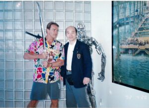 Arnold Schwarzenegger Instagram - I just heard the news that my sensei, Kiyoshi Yamazaki, passed away. He was a wonderful man and a fantastic teacher who made me believable as Conan the Barbarian with his sword training. When I say no one is self-made, this is what I mean. Who knows if Conan would have been a success if Sensei Yamazki didn’t make my swordplay realistic? He played an important role in my life, he was a dear friend, and my thoughts are with his family.