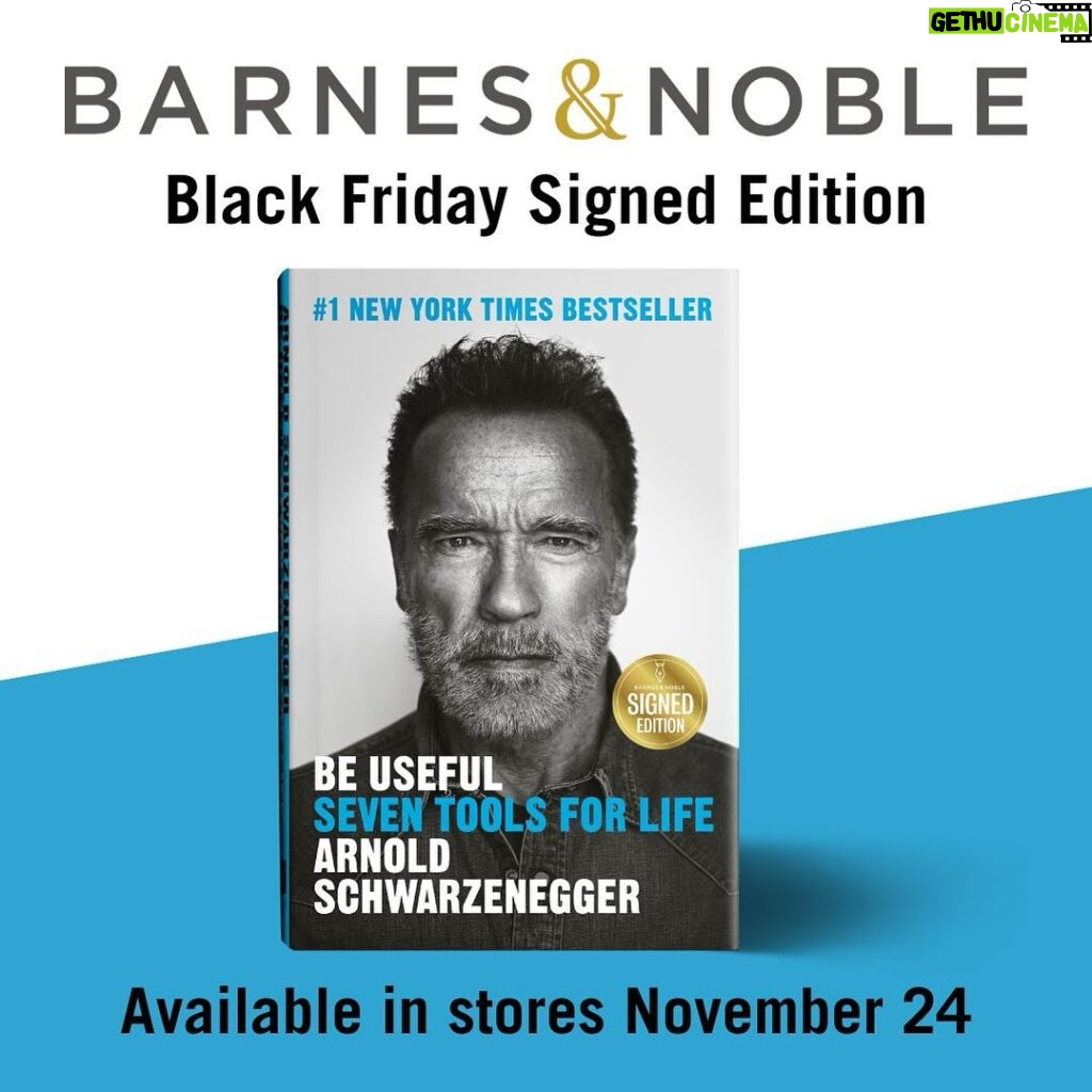 Arnold Schwarzenegger Instagram - Make sure to get to @barnesandnoble today to get your signed copies of Be Useful! They are selling fast, so DO IT NOW.