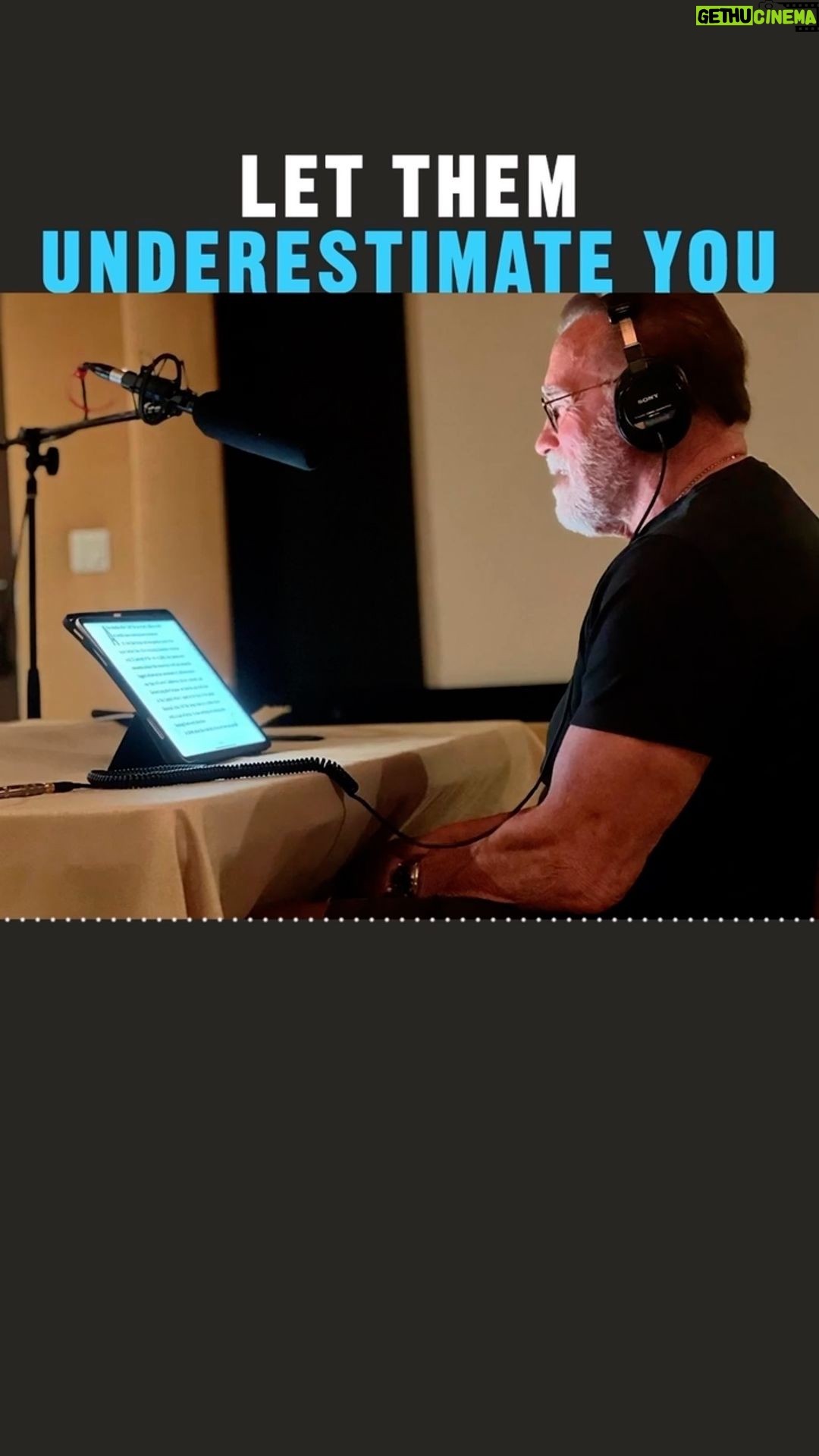 Arnold Schwarzenegger Instagram - Let them underestimate you. Here’s a clip from the Be Useful audiobook!