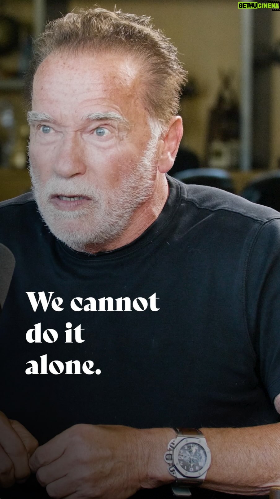 Arnold Schwarzenegger Instagram - “We need the Democrats and the Republicans to come together and answer to the people, rather than their special interests.” An excerpt from my conversation with Arnold Schwarzenegger, where he shares tales from his extraordinary life, how he reached the pinnacle of success in three different careers, and why his 4th act is leveraging his influence to forge a better world. Episode 784. Streaming everywhere you enjoy podcasts and also viewable on YouTube. 🌱✌🏼 -Rich
