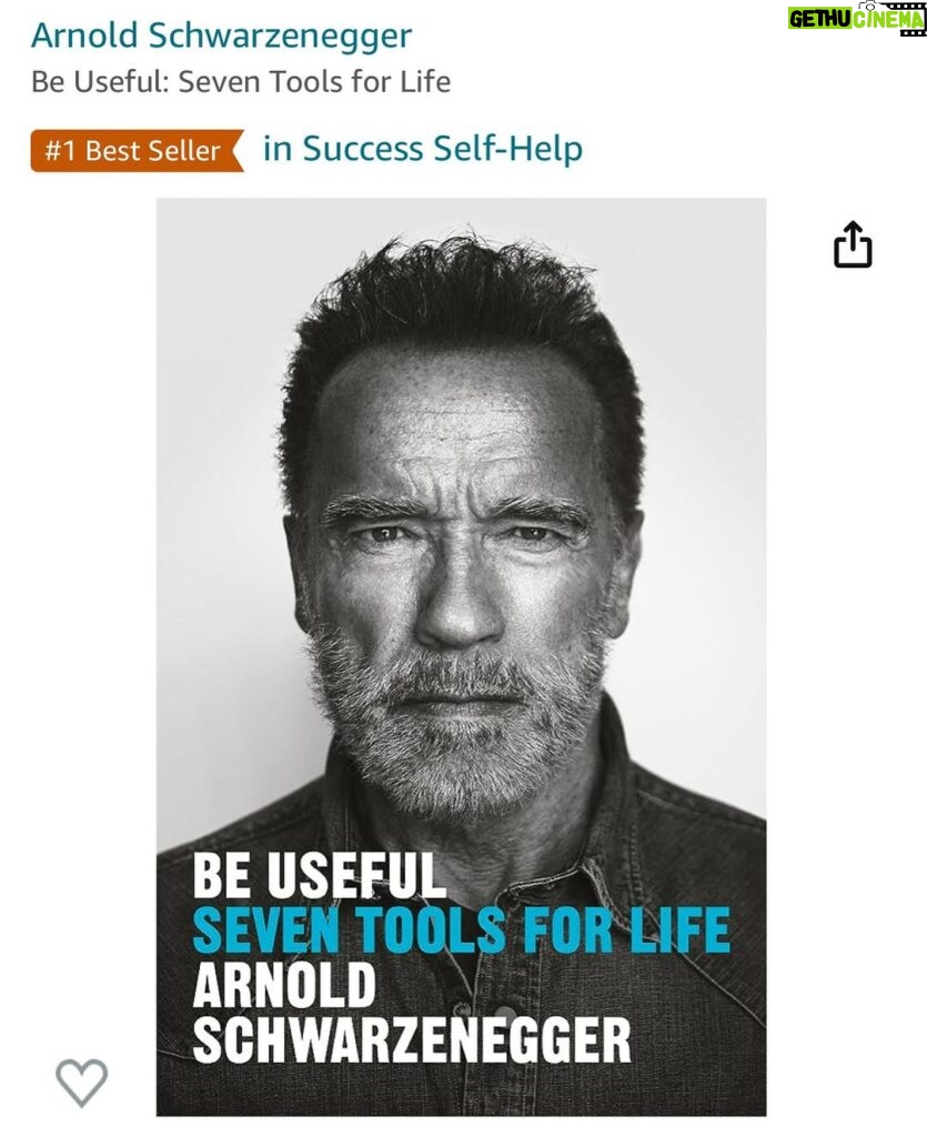 Arnold Schwarzenegger Instagram - Wow. Thank you all for making Be Useful #1 in self-help. I am a fanatic about vision, but I never envisioned being a self-help guy. I fell into it. If this is how I can be useful, I’m in. Let’s get to #1 in all books now. GET TO AMAZON AT THE LINK IN MY BIO!