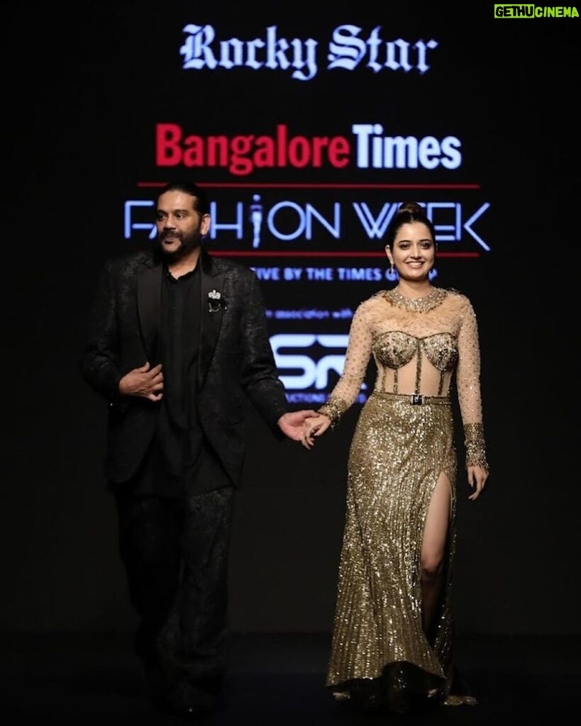 Ashika Ranganath Instagram - About last night ✨ Grand finale - Bangalore times fashion week 2023 @bangalore_times @fashionweek @rockystarofficial P.s not my element but enjoyed it ;)