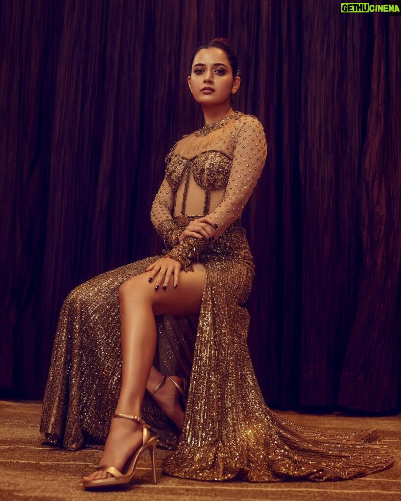 Ashika Ranganath Instagram - Saturday night ✨ Wearing @rockystarofficial Styling @rockystar100 Shot by @sandeep.mv Make up @shivugowda2011 Hair @paramesh_hairstylist Heels @stevemadden #btfw2023