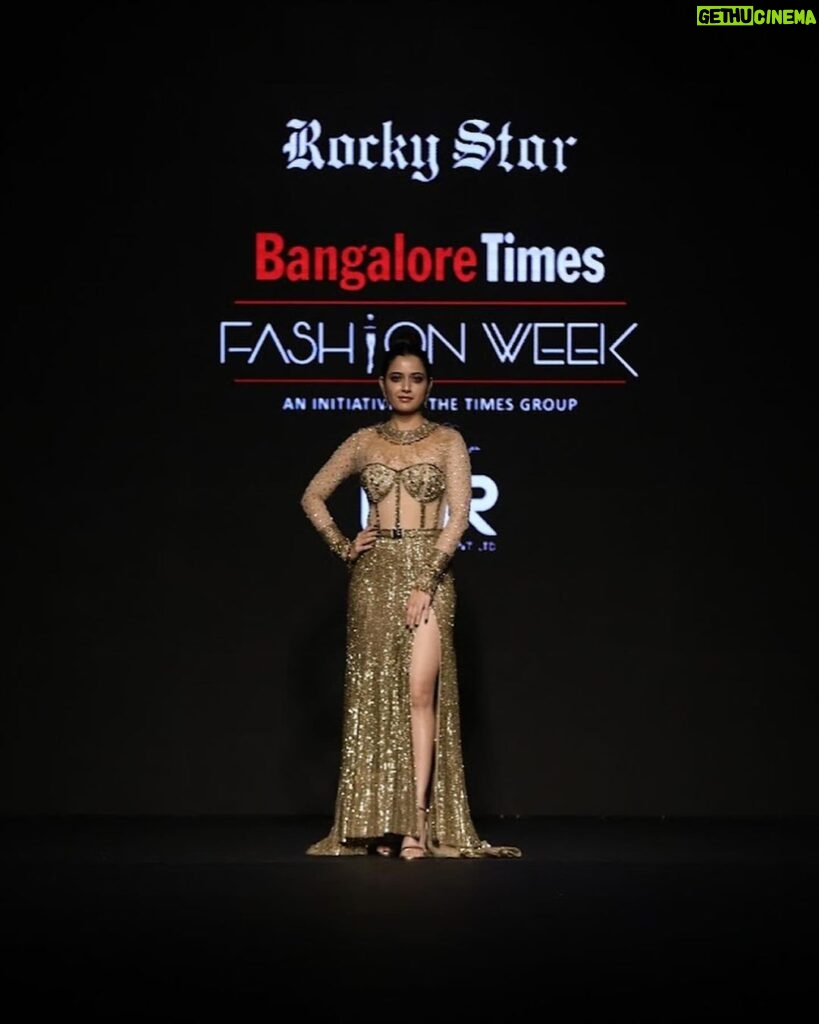 Ashika Ranganath Instagram - About last night ✨ Grand finale - Bangalore times fashion week 2023 @bangalore_times @fashionweek @rockystarofficial P.s not my element but enjoyed it ;)