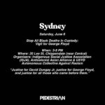 Ashleigh Cummings Instagram - WARNING: this post contains names of deceased people. AUSTRALIA!! To protest systemic racism and the deaths of people like George Floyd and David Dungay Jr who both said in their final moments, “I can’t breathe” to police, mask up, keep 1.5m apart and use your voice! I’ll be joining you in spirit ❤️💛🖤 Remember: Black, Indigenous and POC communities are disproportionately affected by the virus so please take ALL precautions so we don’t perpetuate the injustices we’re fighting. Repost from @pedestriantv • Protests in support of George Floyd, #BlackLivesMatter and Indigenous deaths in custody are being organised around the country – here's where to find them. More details at the link in bio.